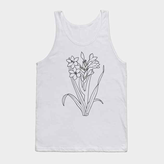 White gladiolus Tank Top by nataly sova